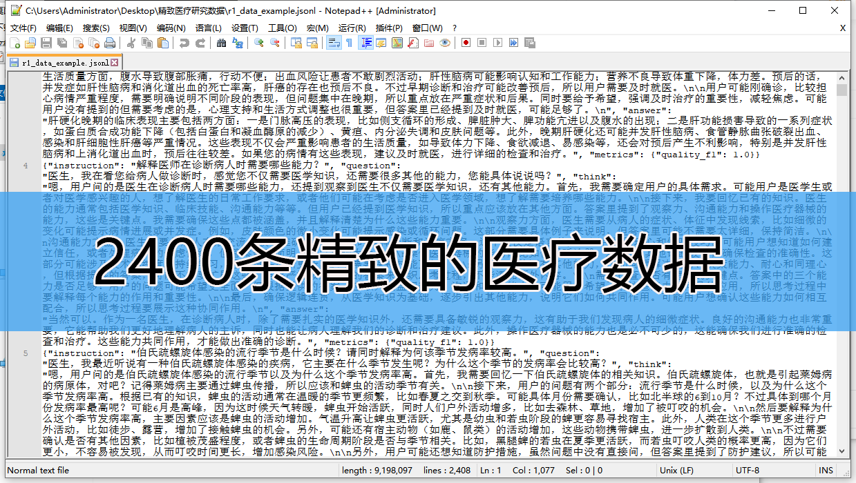 2400条精致医疗数据