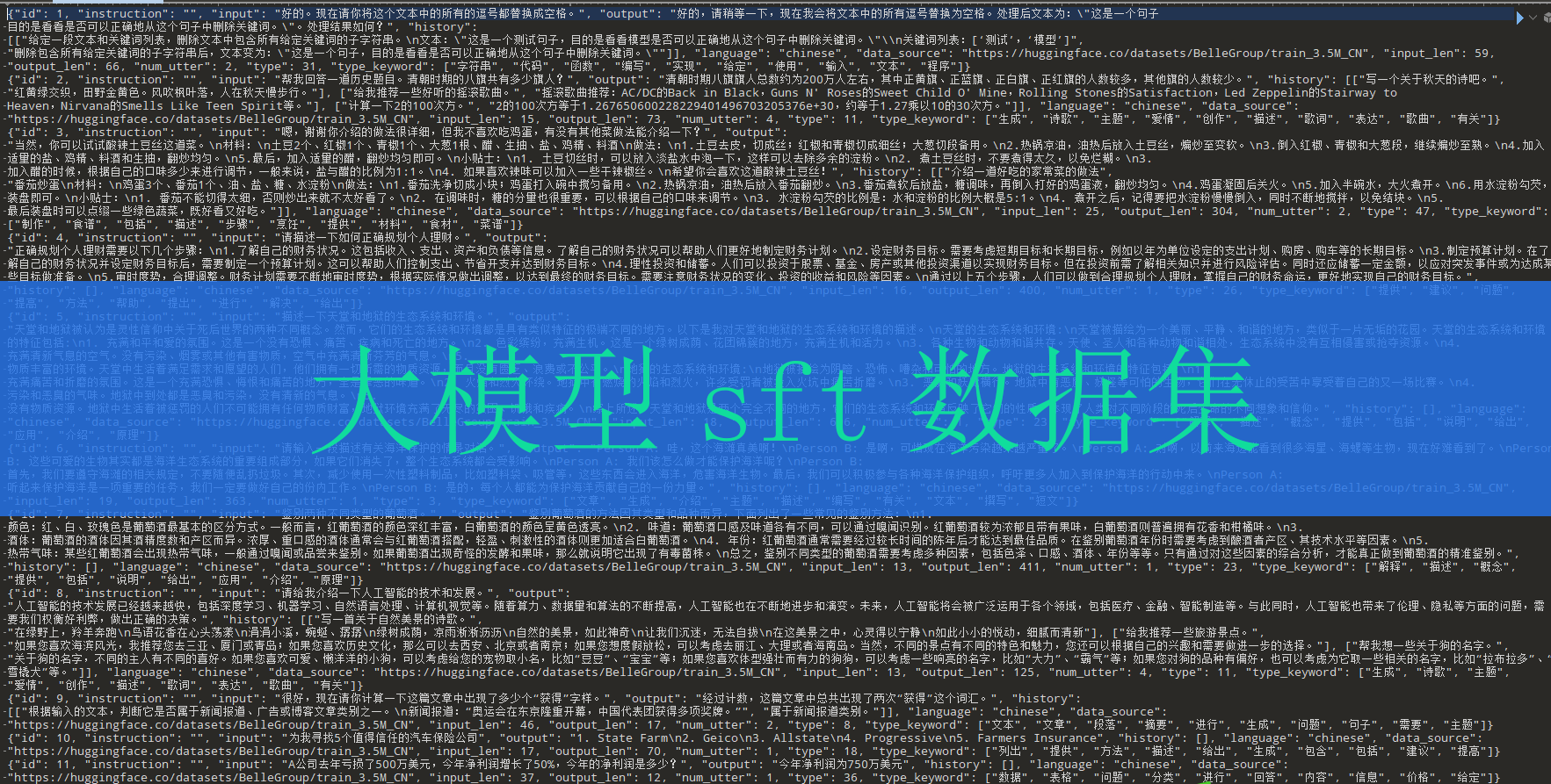 29GB的通用综合类大模型sft数据集【含中文英文】